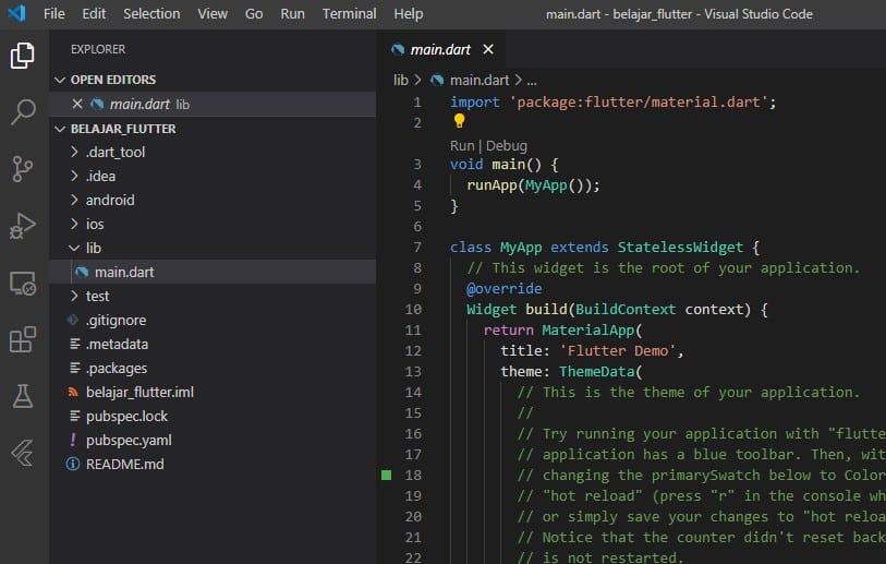 Buat Aplikasi Pertama Dengan Flutter