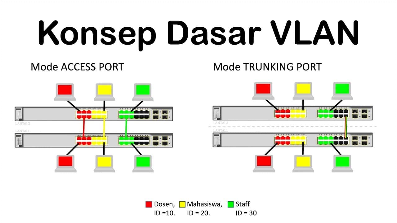 VLAN Adalah : Definisi , Manfaat, Contoh & Jenisnya