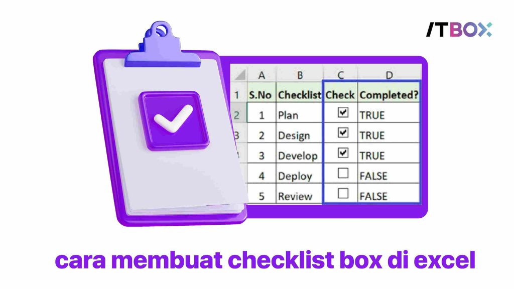 membuat checkbox dan ceklis di excel