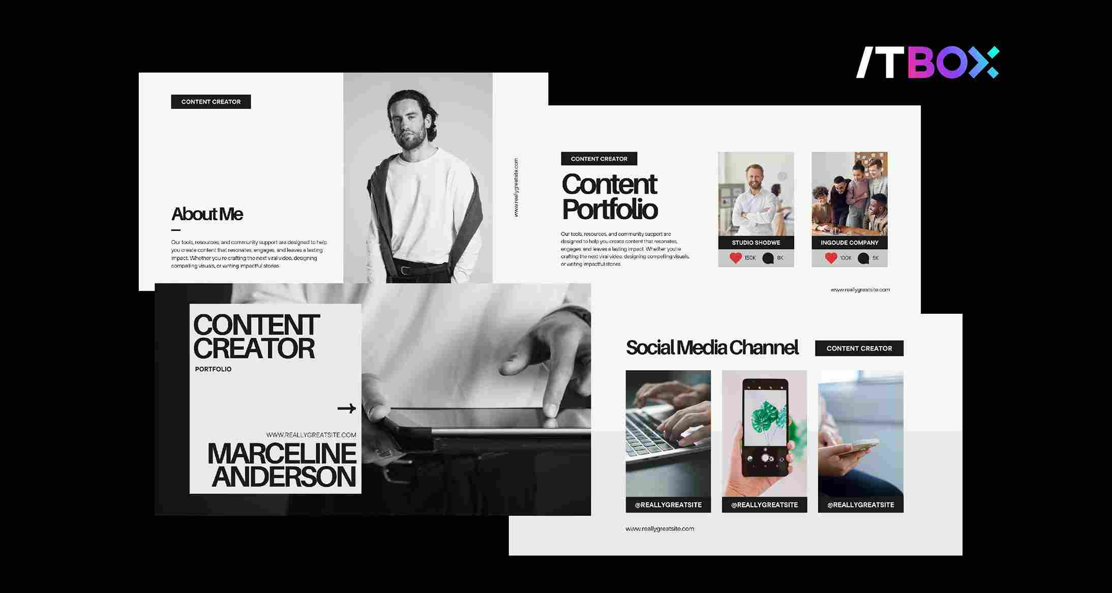 contoh portofolio content creator