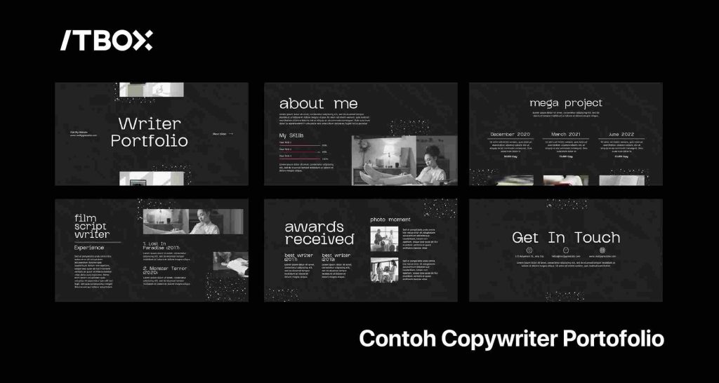 contoh portofolio copywriter